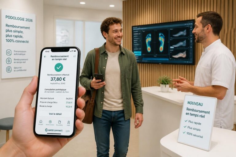 découvrez comment se déroule le remboursement chez le podologue en 2026, les démarches à suivre et les taux de prise en charge pour vos soins podologiques.
