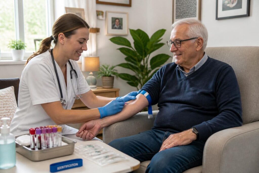 découvrez comment se déroule une prise de sang à domicile avec une infirmière professionnelle, pour un prélèvement simple, sécurisé et confortable chez vous.