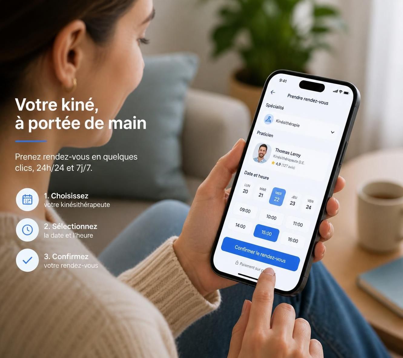 trouvez rapidement un kinésithérapeute près de chez vous pour des soins personnalisés et adaptés à vos besoins de rééducation et bien-être.